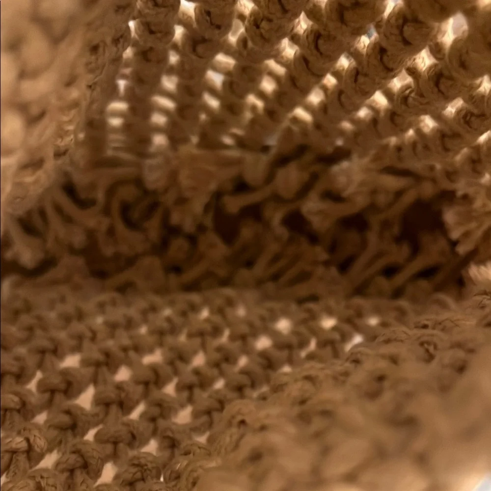 Hat attack Lizzie Tan Woven mini bag